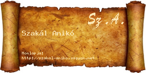 Szakál Anikó névjegykártya