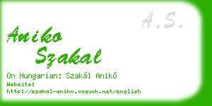aniko szakal business card
